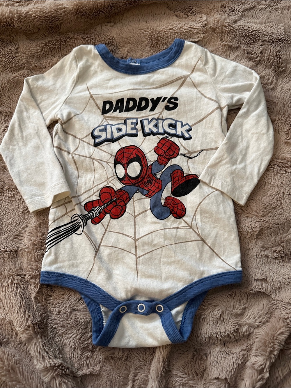 Daddy's Side Kick Spider Graphic One-Piece Bodysuit, 12-18 months